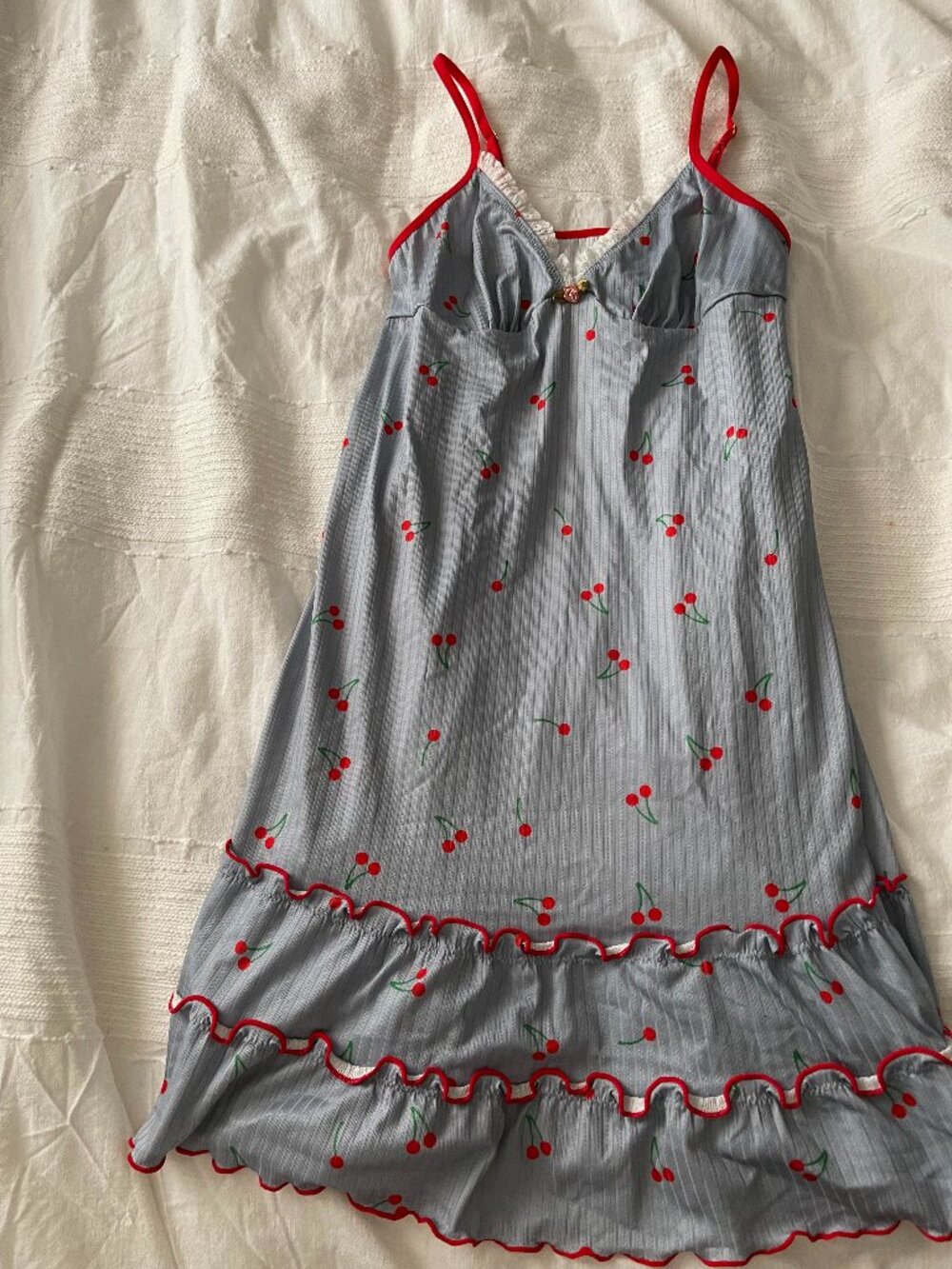 women's cute cherry nightie lingerie size S Y2K Kawaii cottage retro sexy sweet